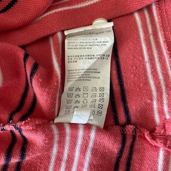 BOSSINI PREMIUM Men Polo Shirt Pink with Stripes Embroidery Logo Cotton Sz L - Picture 6 of 6